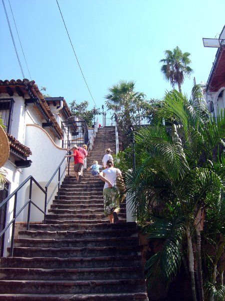 Stairs that lead to the market